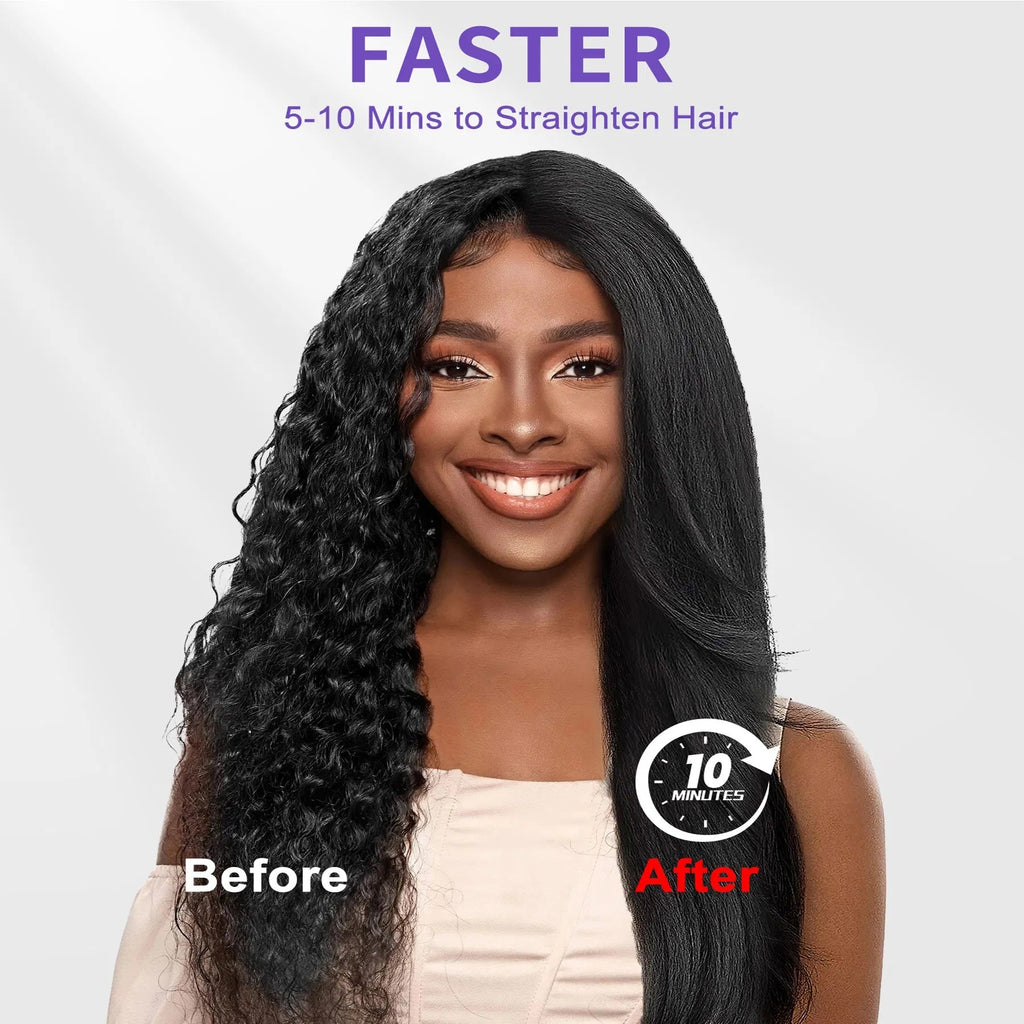 SteamSilk Pro™ Ionic Steam Hair Straightening Brush – Smooth, Frizz-Free Hair in Minutes