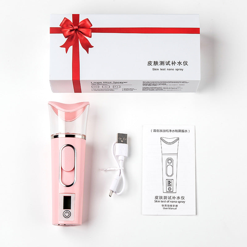 Portable Beauty Device with Skin Hydration Mist