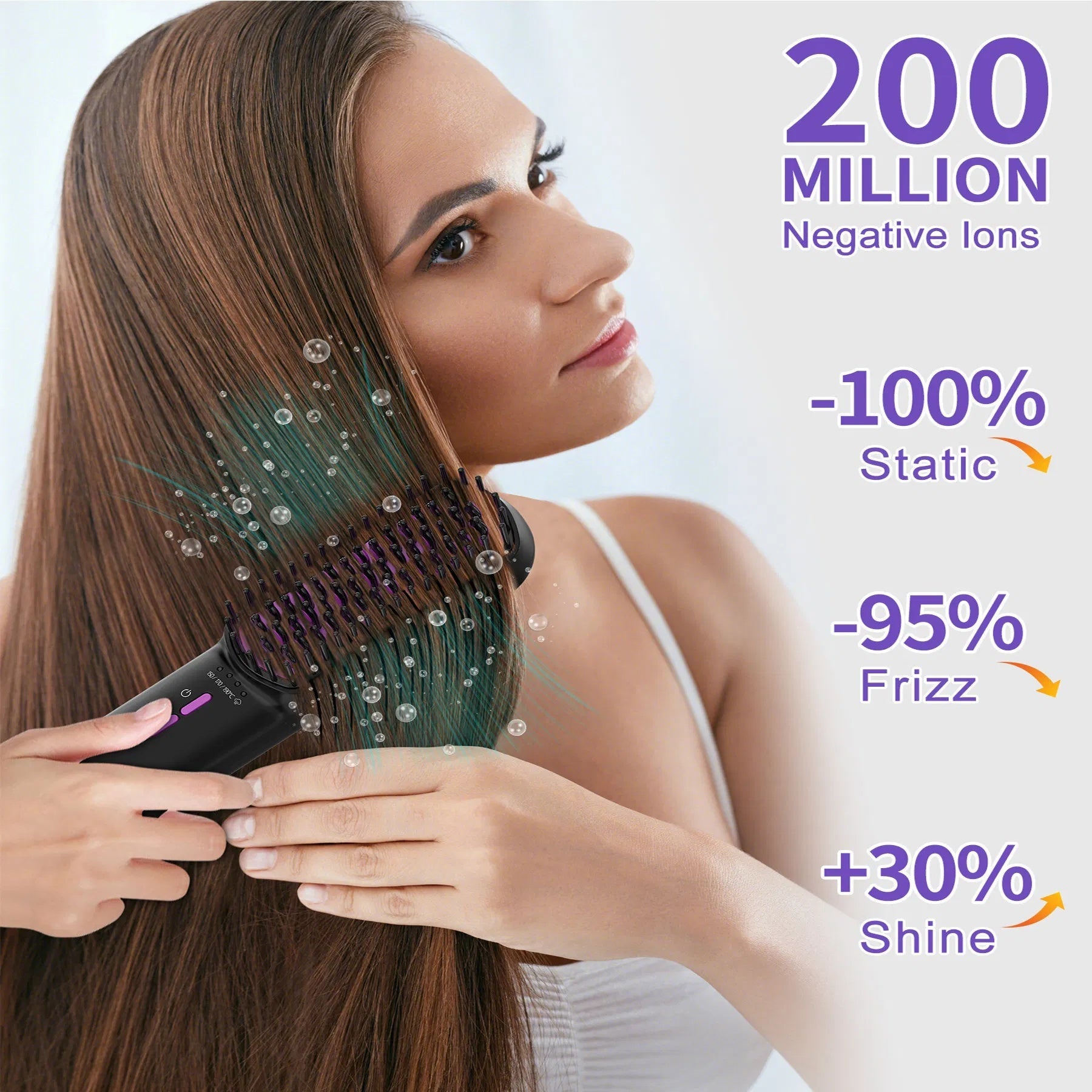 SteamSilk Pro™ Ionic Steam Hair Straightening Brush – Smooth, Frizz-Free Hair in Minutes