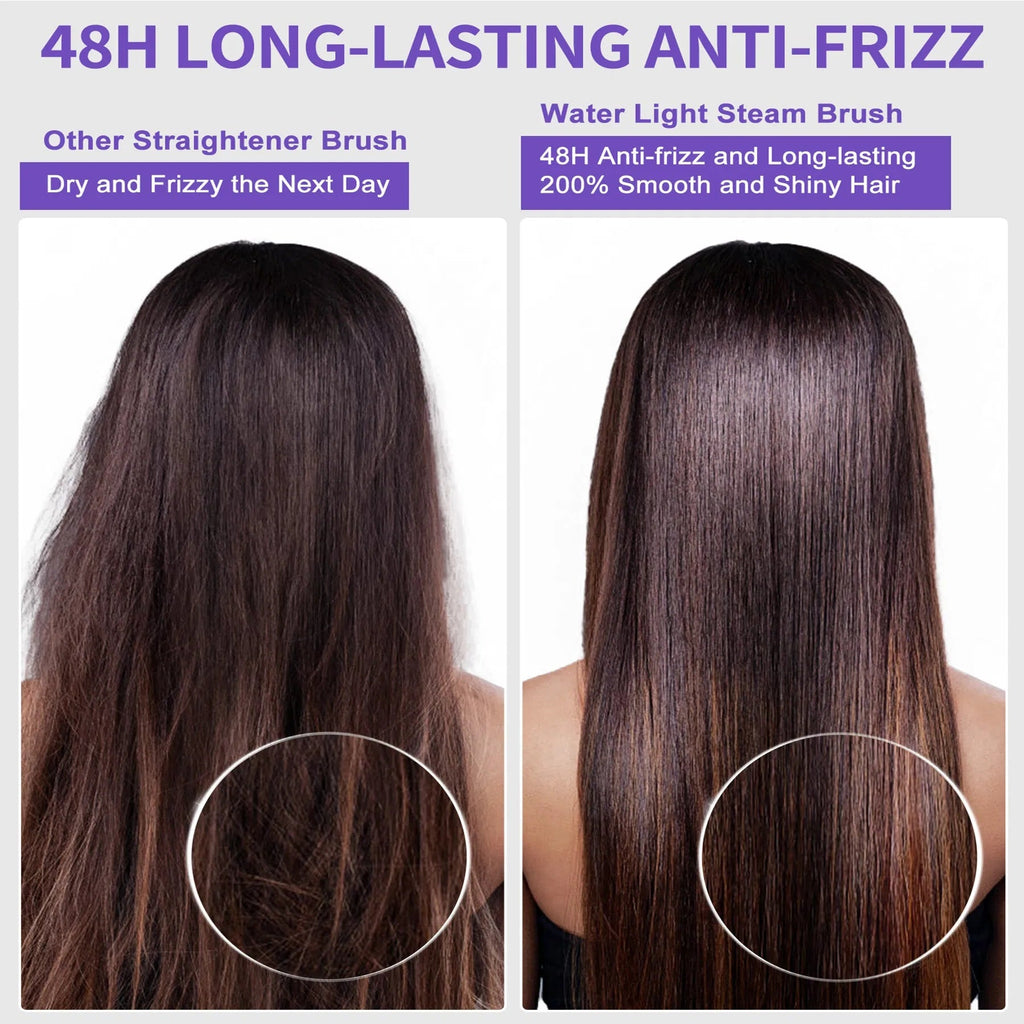 SteamSilk Pro™ Ionic Steam Hair Straightening Brush – Smooth, Frizz-Free Hair in Minutes